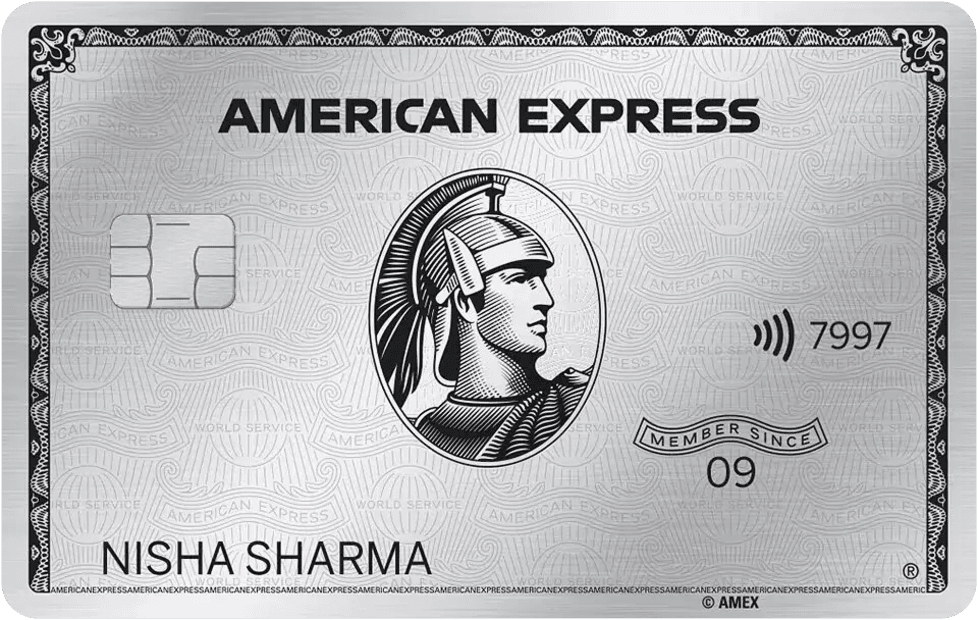 American Express Platinum metal charge card
